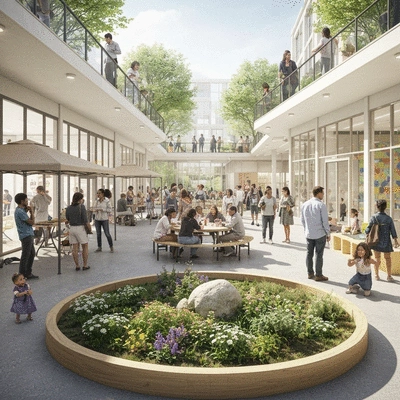 Happy family during a dental check-up with a friendly dentist